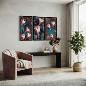 UV 3lü Set Manolya Tablo 95x150cm