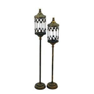 2li Set Telkari Ayaklı Fener 15x105cm