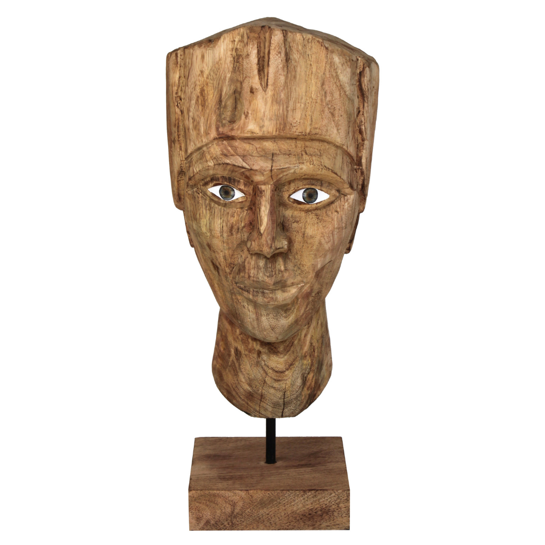 Ahşap Oyma Büst 16x41cm