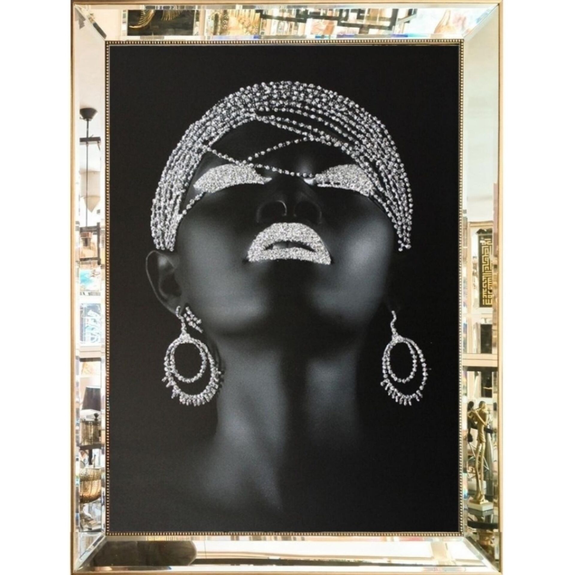 Aynalı Kadın Tuval Tablo 82x112cm