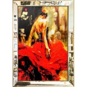 Aynalı Kadın Tuval Tablo 82x112cm