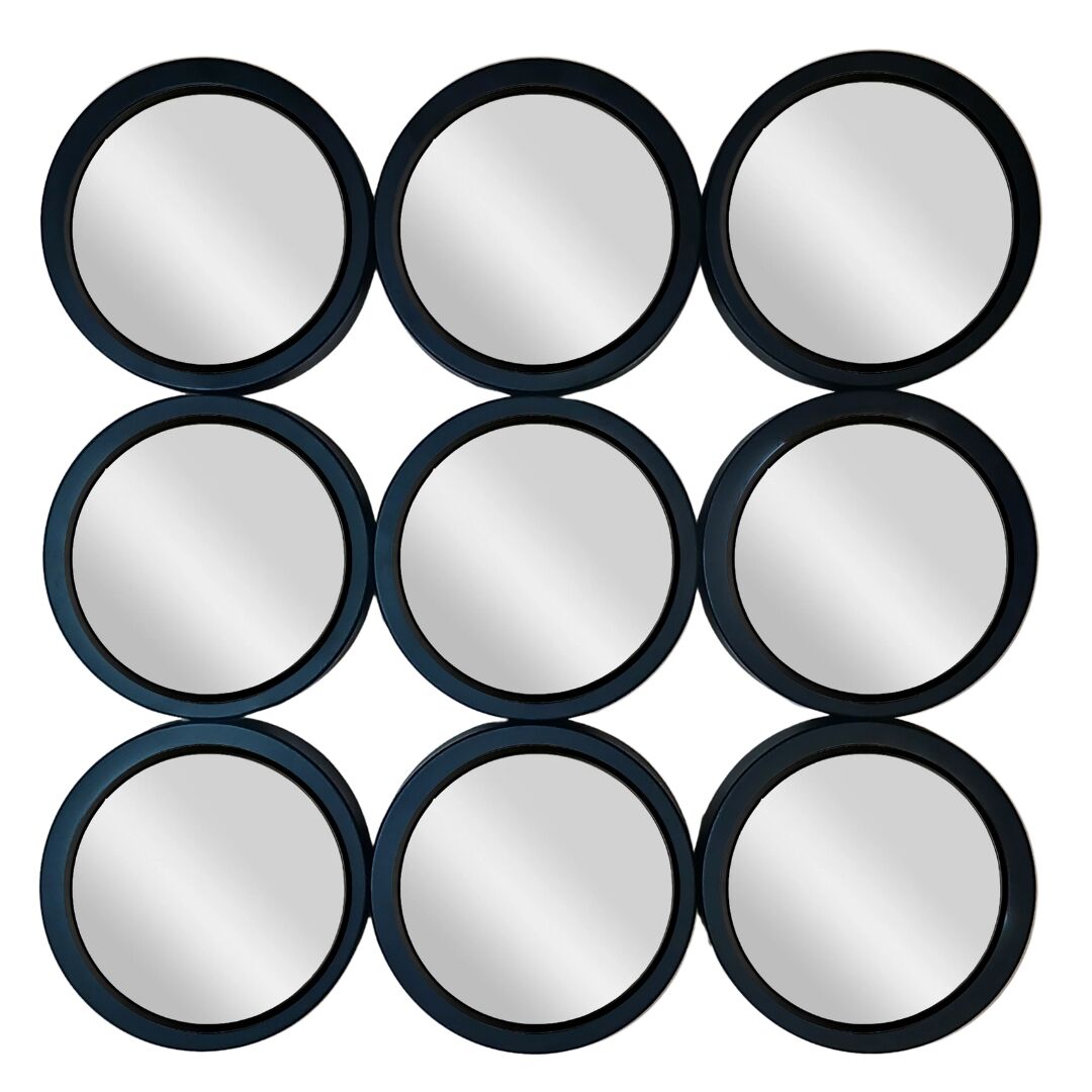 9lu Yuvarlak Ayna 75x75cm