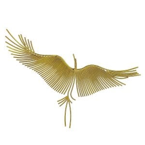 Metal Kuş Duvar Obje 33x58cm