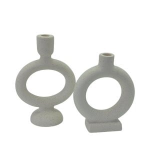 2li Set Seramik Şamdan 16x23cm