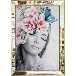 Aynalı Bayan Tuval Tablo 82x112cm
