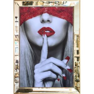 Aynalı Bayan Tuval Tablo 82x112cm