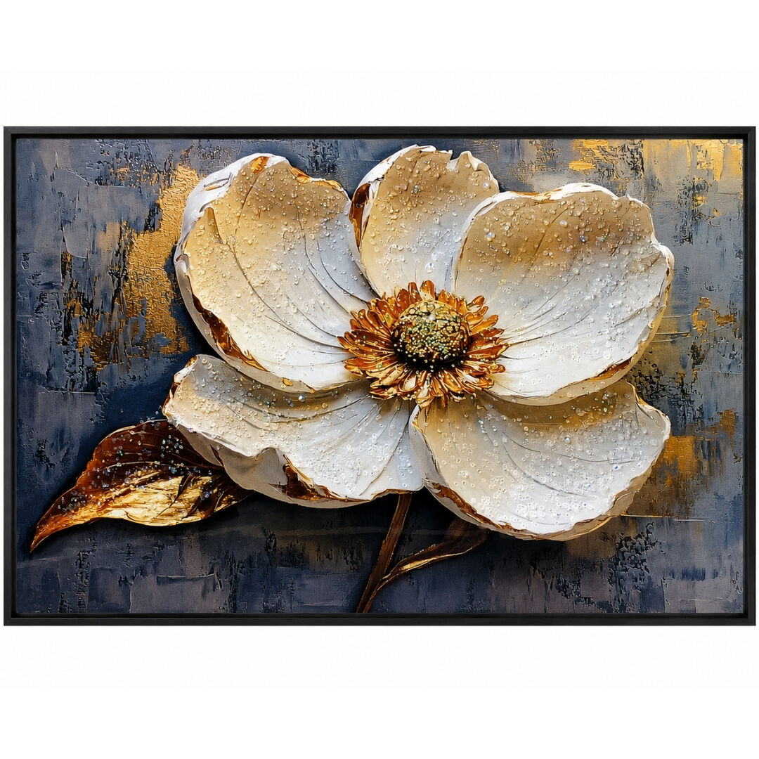 Epoksi Çiçek Tablo 75x115cm