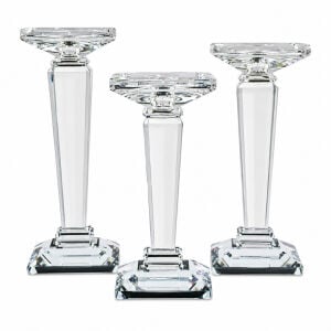 3lü Set Kristal Şamdan 10x24cm