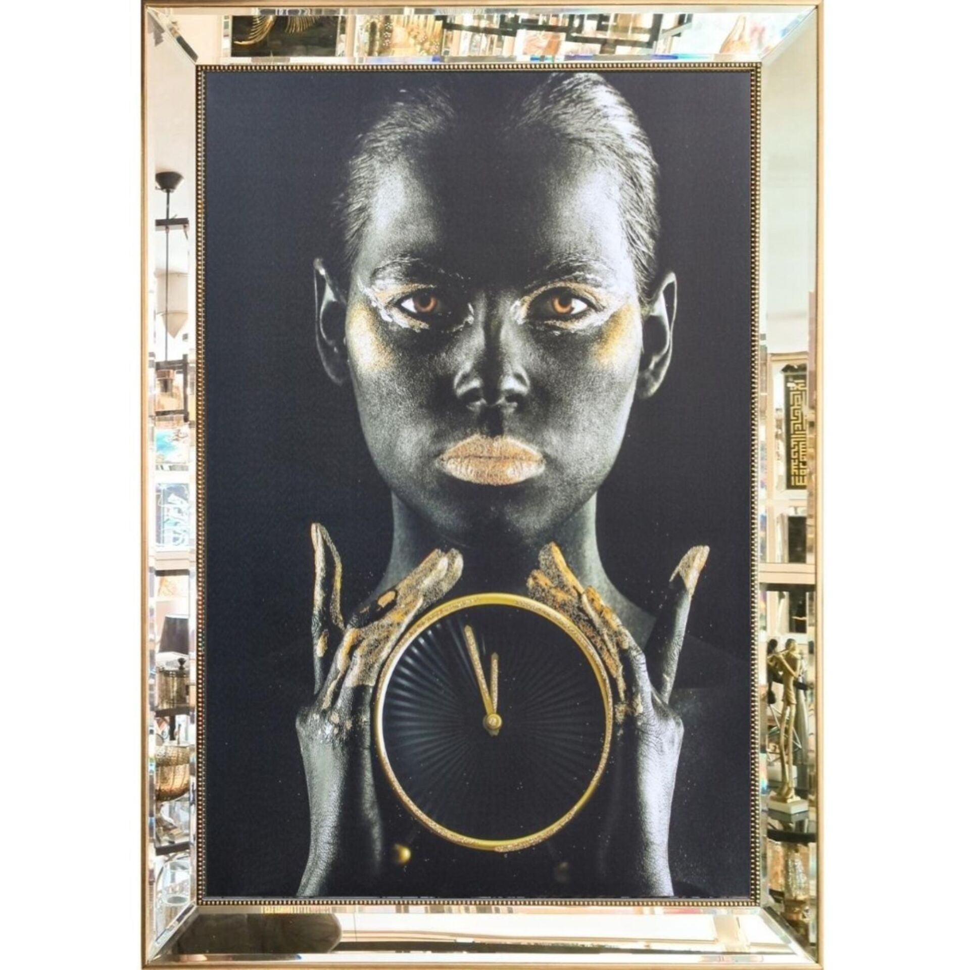 Aynalı Bayan Tuval Tablo82x112cm