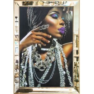 Aynalı Bayan Tuval Tablo 82x112cm