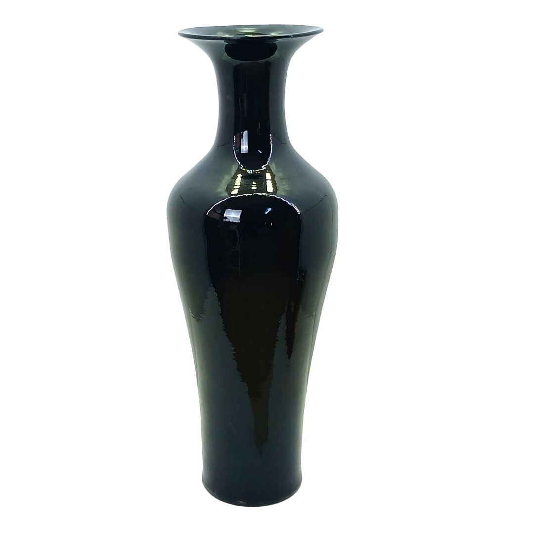 Siyah Seramik Vazo 35x98cm