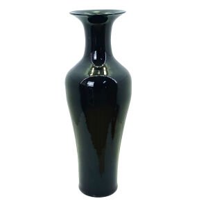 Siyah Seramik Vazo 35x98cm