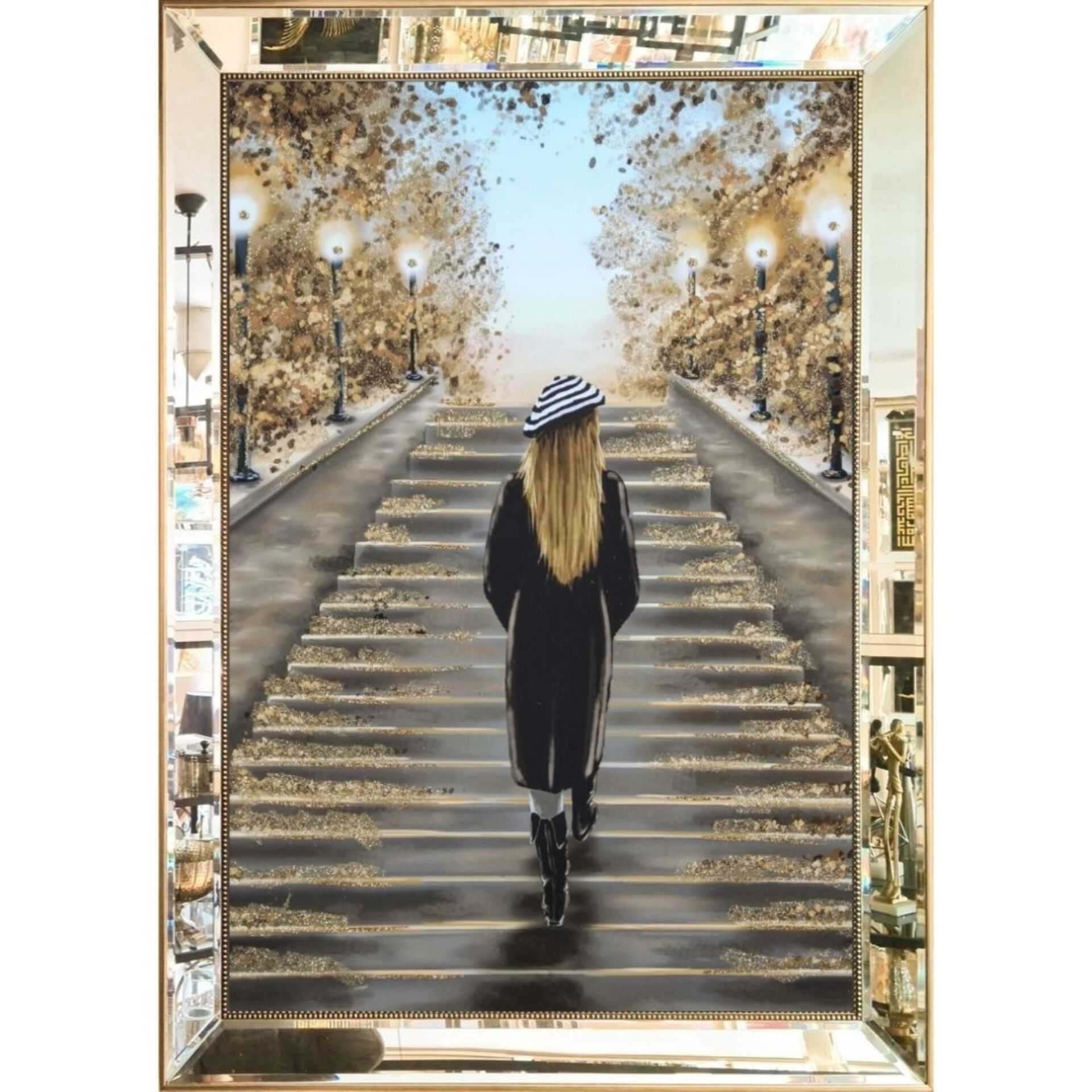 Aynalı Merdiven Tuval Tablo 82x112cm