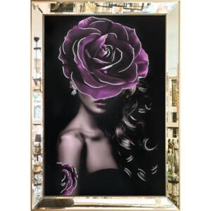 Aynalı Kadın Tuval Tablo 82x112cm