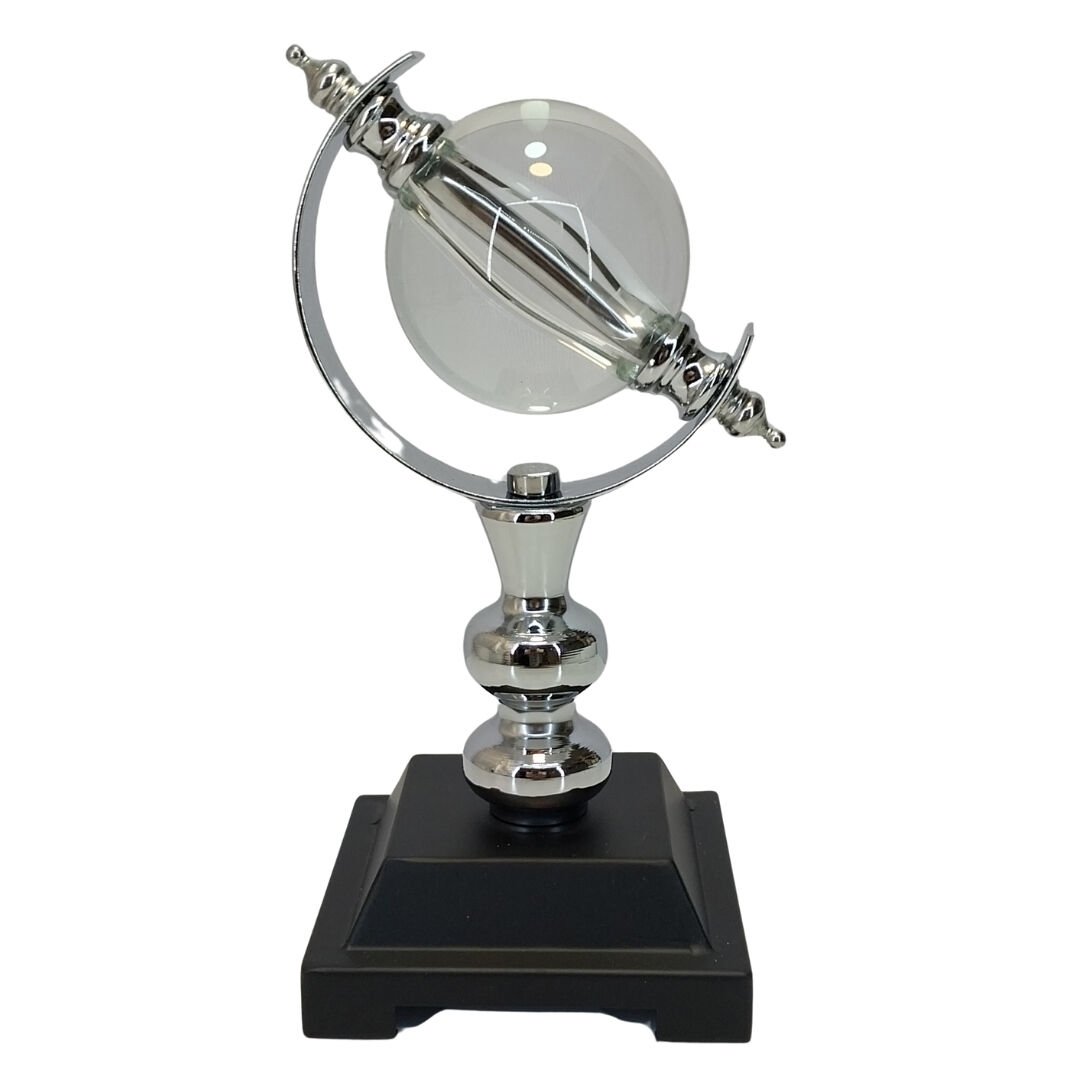 Cam Küre Gümüş 12x28cm