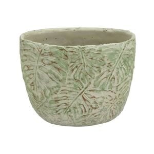 Antik Beton Saksı Yassı 21x26cm