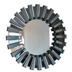 Kristal Yuvarlak Ayna Füme 80cm