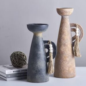 2li Set Seramik Vazo 12x37cm