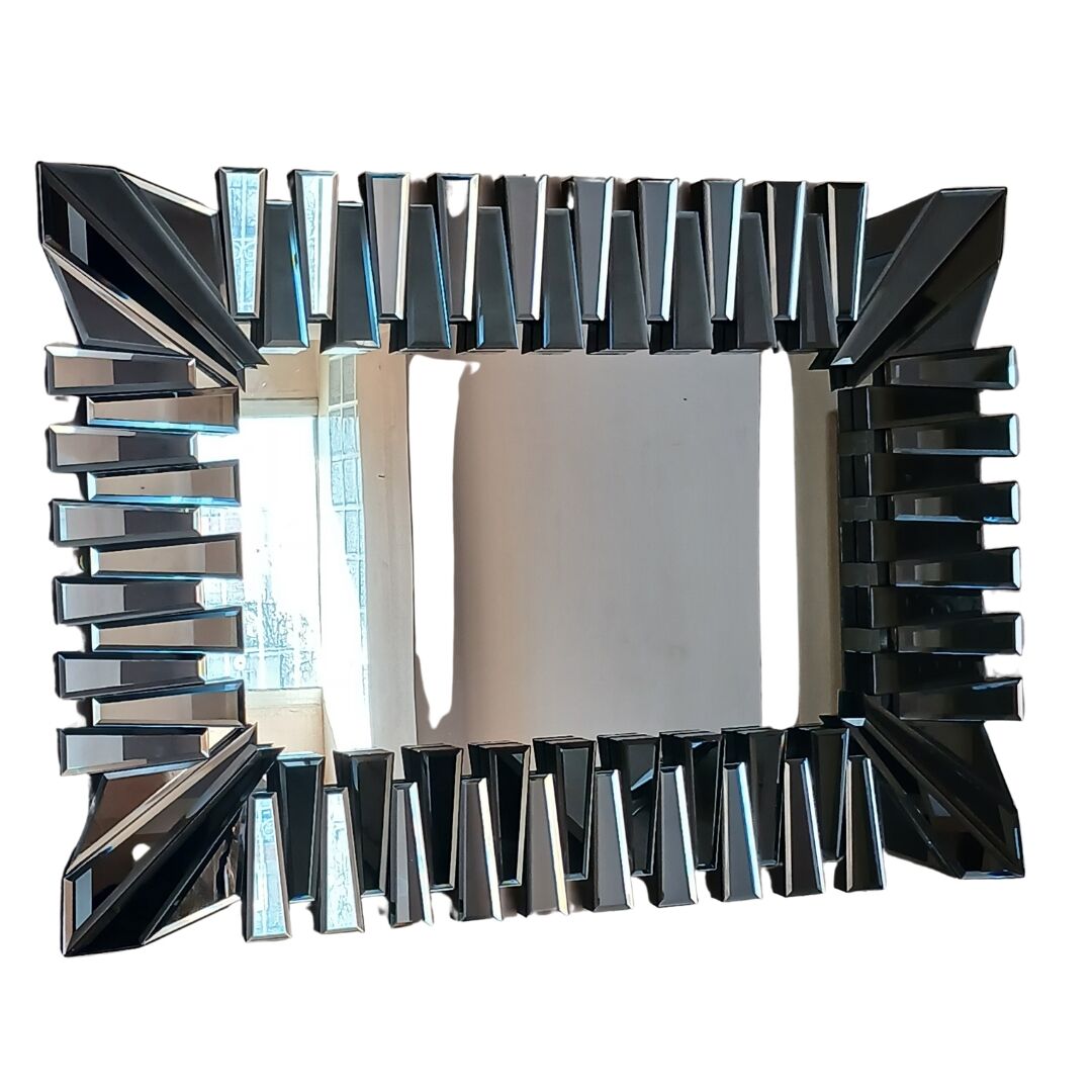 Kristal Dikdörtgen Ayna Bronz 78x108cm