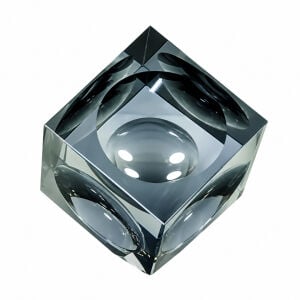 Kristal Küp Obje B.Boy 10x10cm