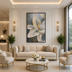 Epoksi Çiçek Tablo 75x115cm