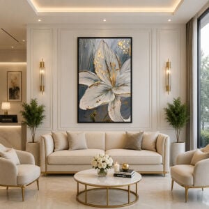 Epoksi Çiçek Tablo 75x115cm