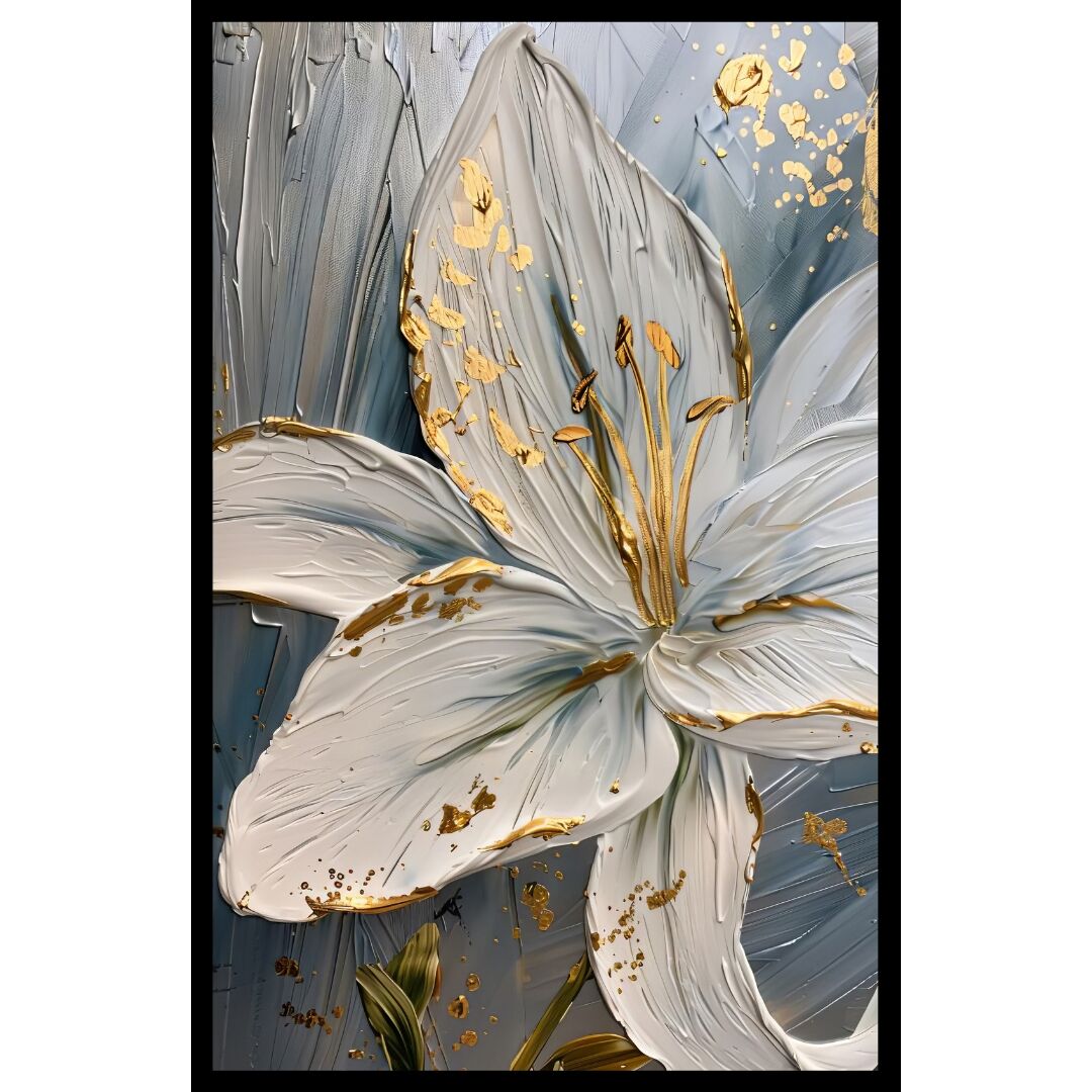 Epoksi Çiçek Tablo 75x115cm