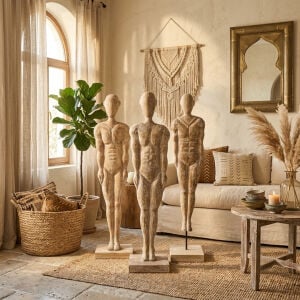 Ahşap Oyma Tribal Erkek 25x103cm