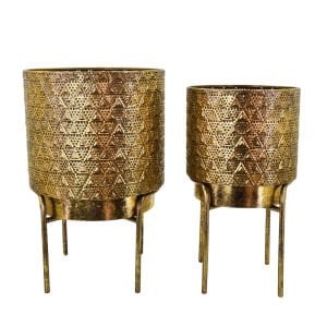 2li Set Metal Saksı 35x54cm