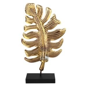 Metal Yaprak Mumluk 30x54cm