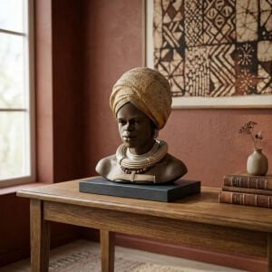 Afrikalı Kadın Büst 28x32cm