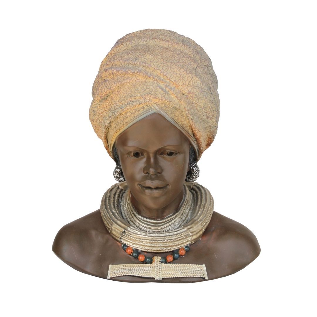 Afrikalı Kadın Büst 28x32cm
