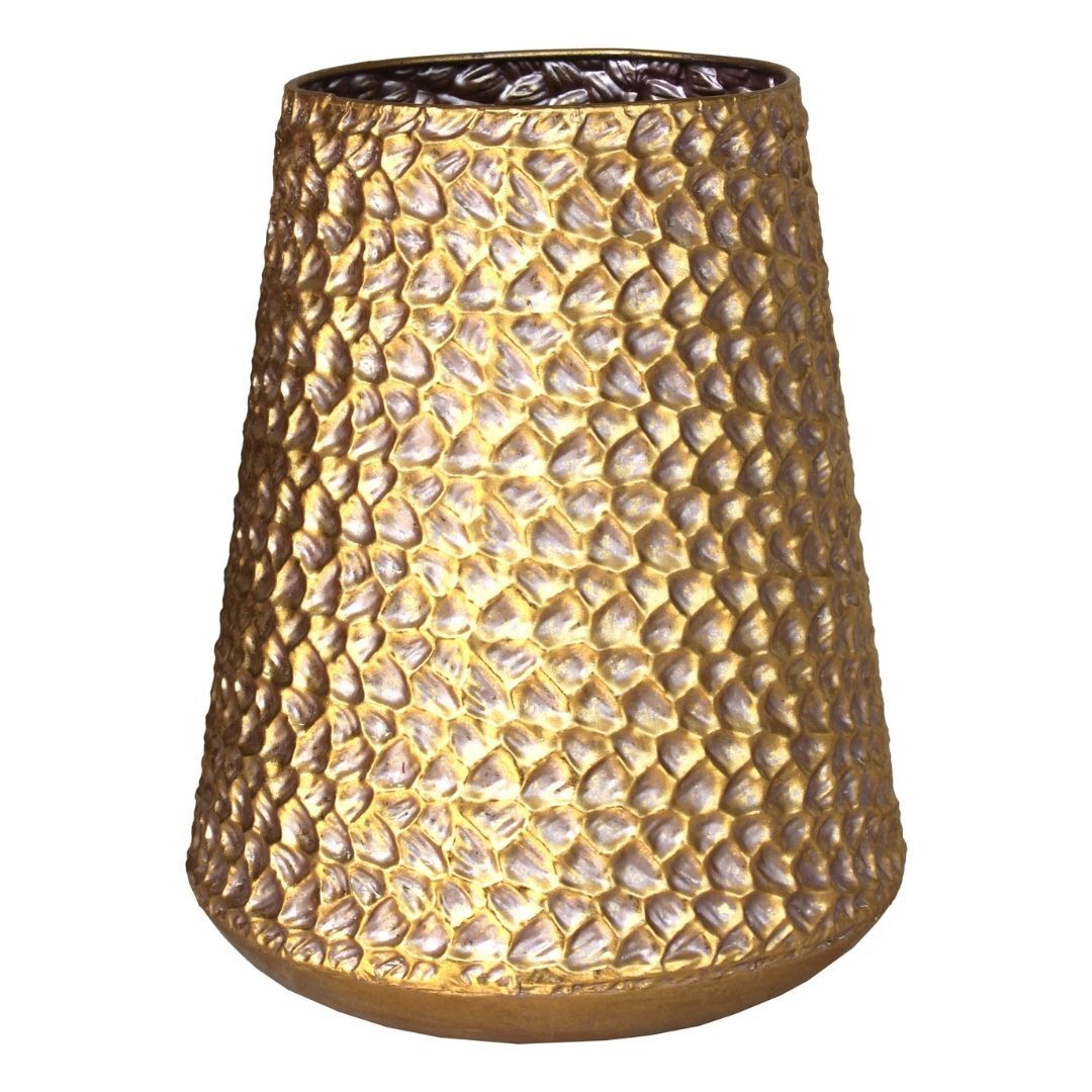 Metal Vazo Altın 25x32cm