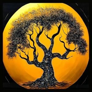 Epoksi Ağaç Tablo 85x85cm