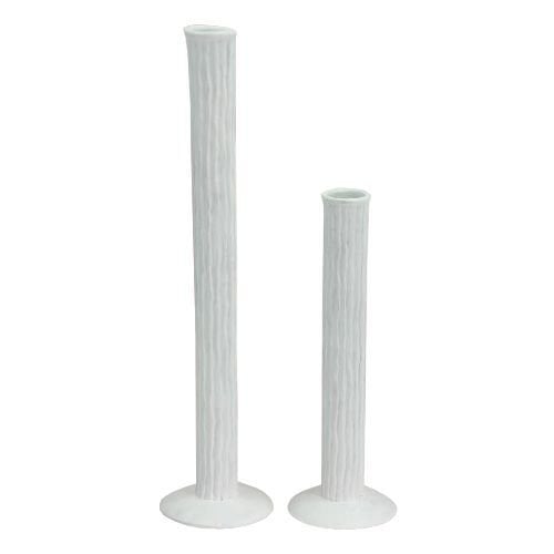 2li Set Beyaz Şamdan 8x31cm