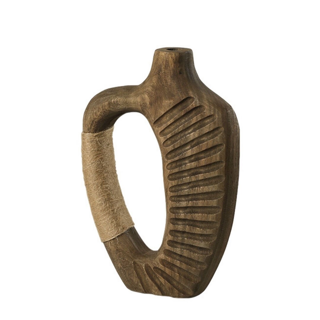 Ahşap Vazo 23x36cm