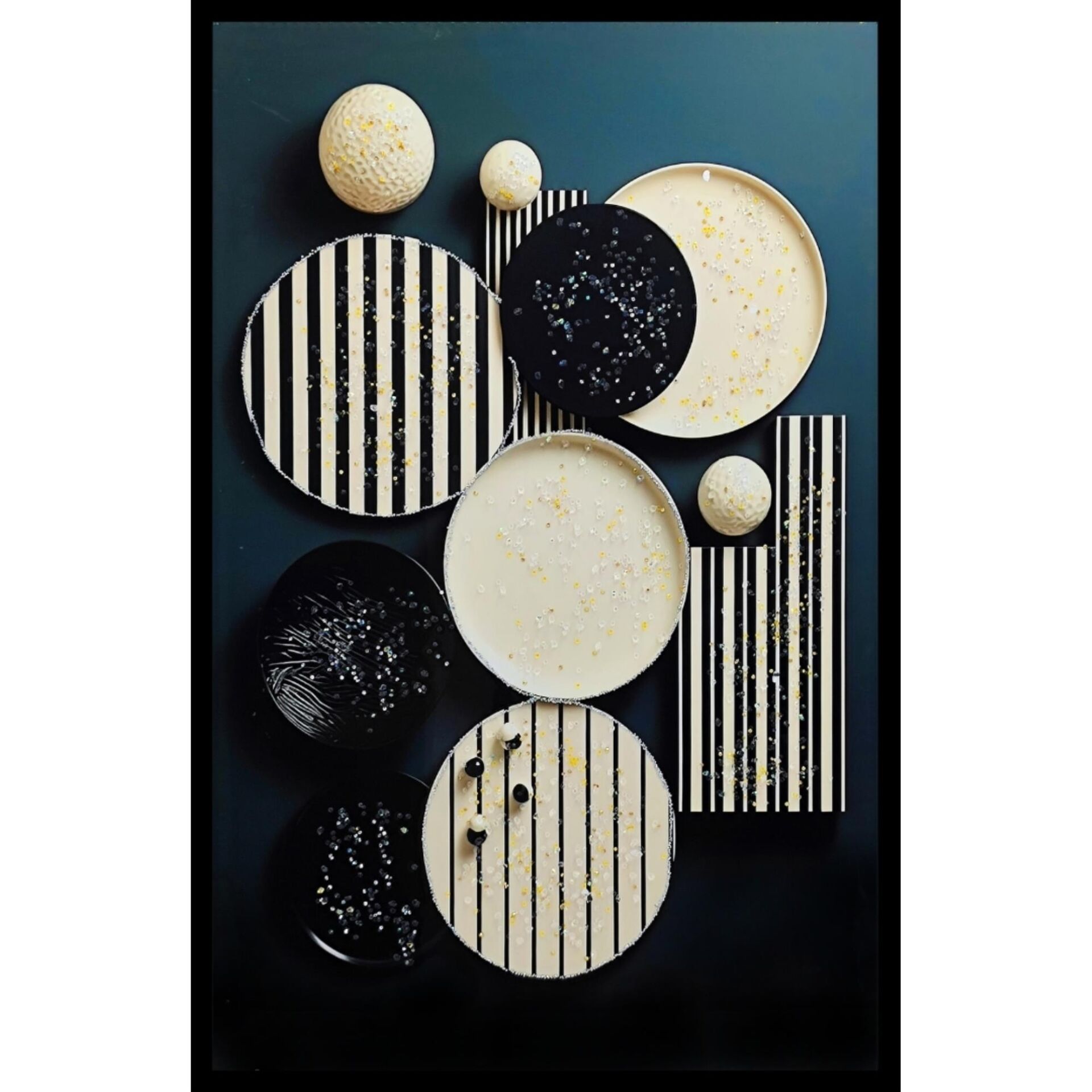 Epoksi Daireler Tablo 75x115cm