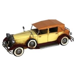 Retro Metal Araba Krem 11x34cm