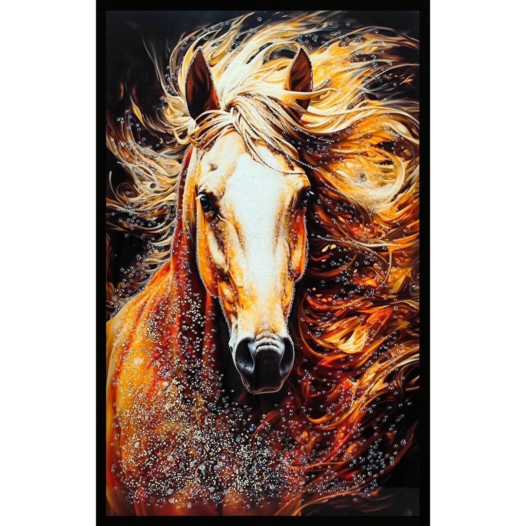 Epoksi Yeleli At Tablo 75x115cm