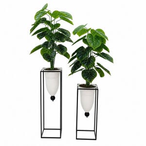 2 li Set Bitkili Saksı Beyaz 75x140cm