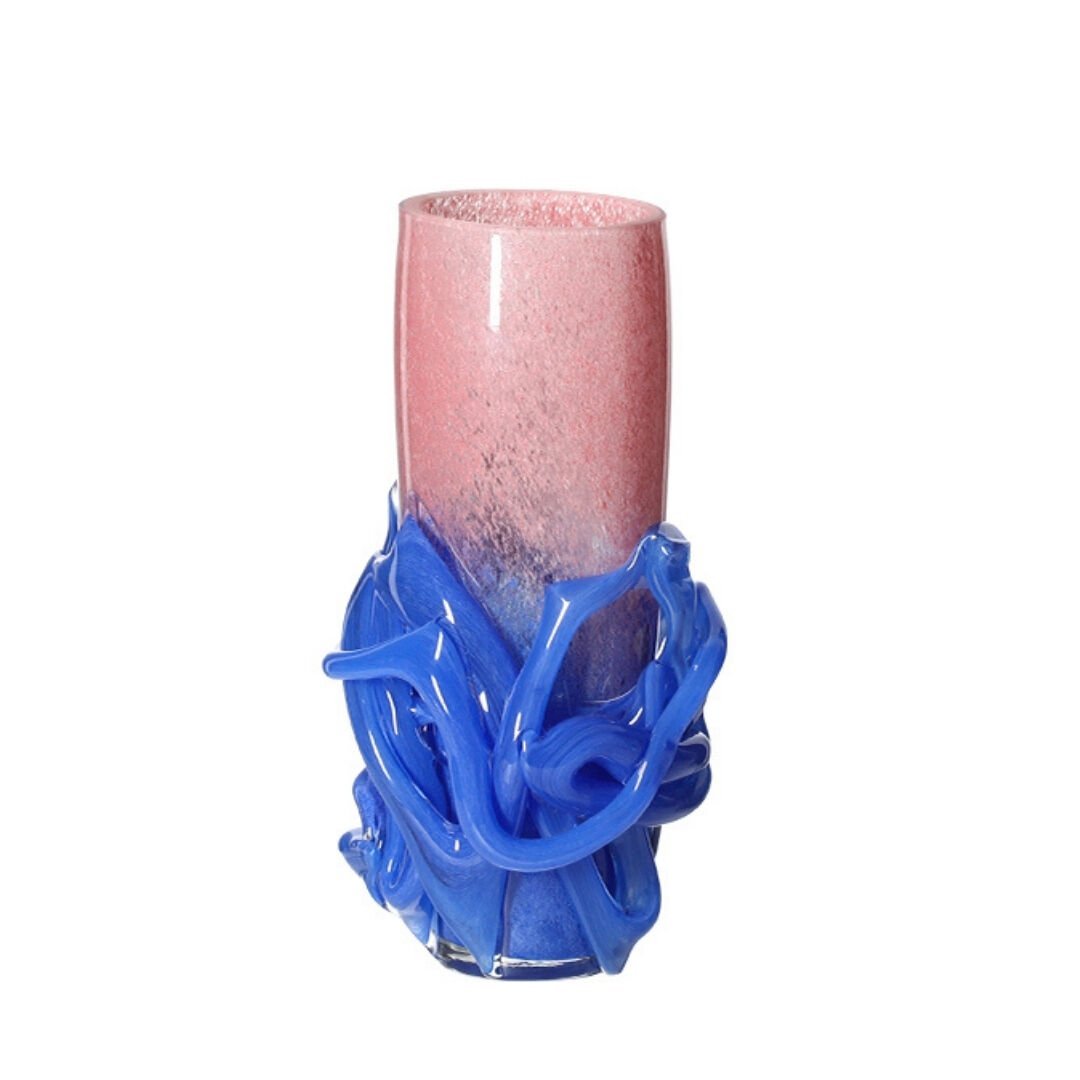 Renkli Cam Vazo 11x26cm