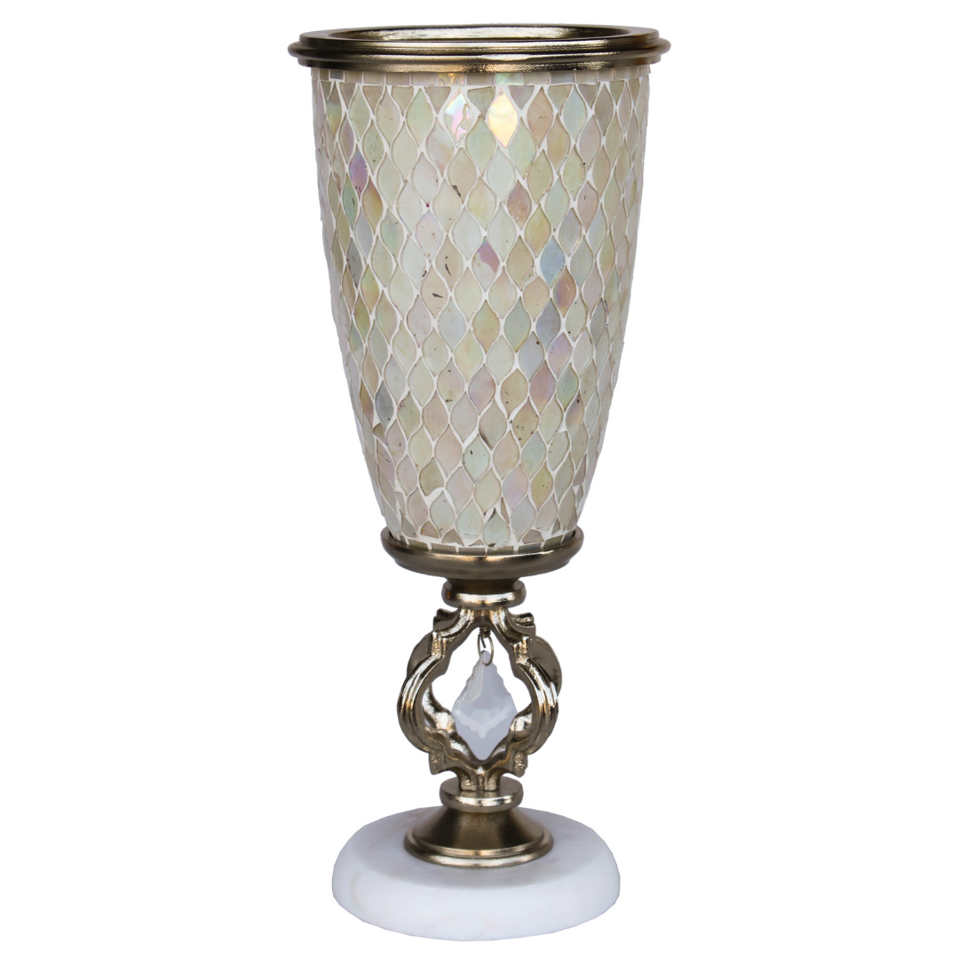 Sedef Krem Vazo 15x35cm