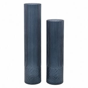 2li Set Sütun Cam Vazo 10x49cm