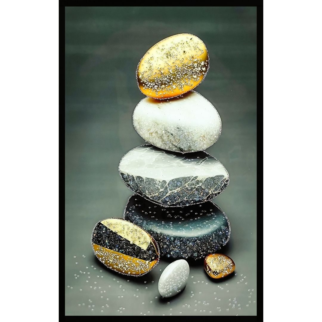 Epoksi Çakıltaşı Tablo 75x115cm