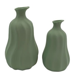 2li Set Vazo 15x28cm Yeşil
