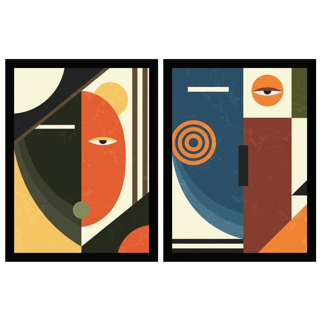 UV 2li Set Soyut Tablo 80x120cm