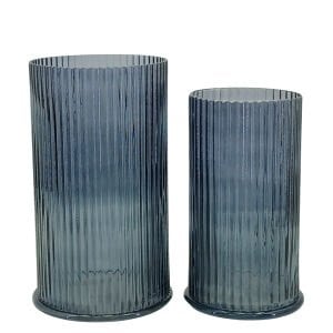 2li Set Cam Vazo 16x27cm Füme