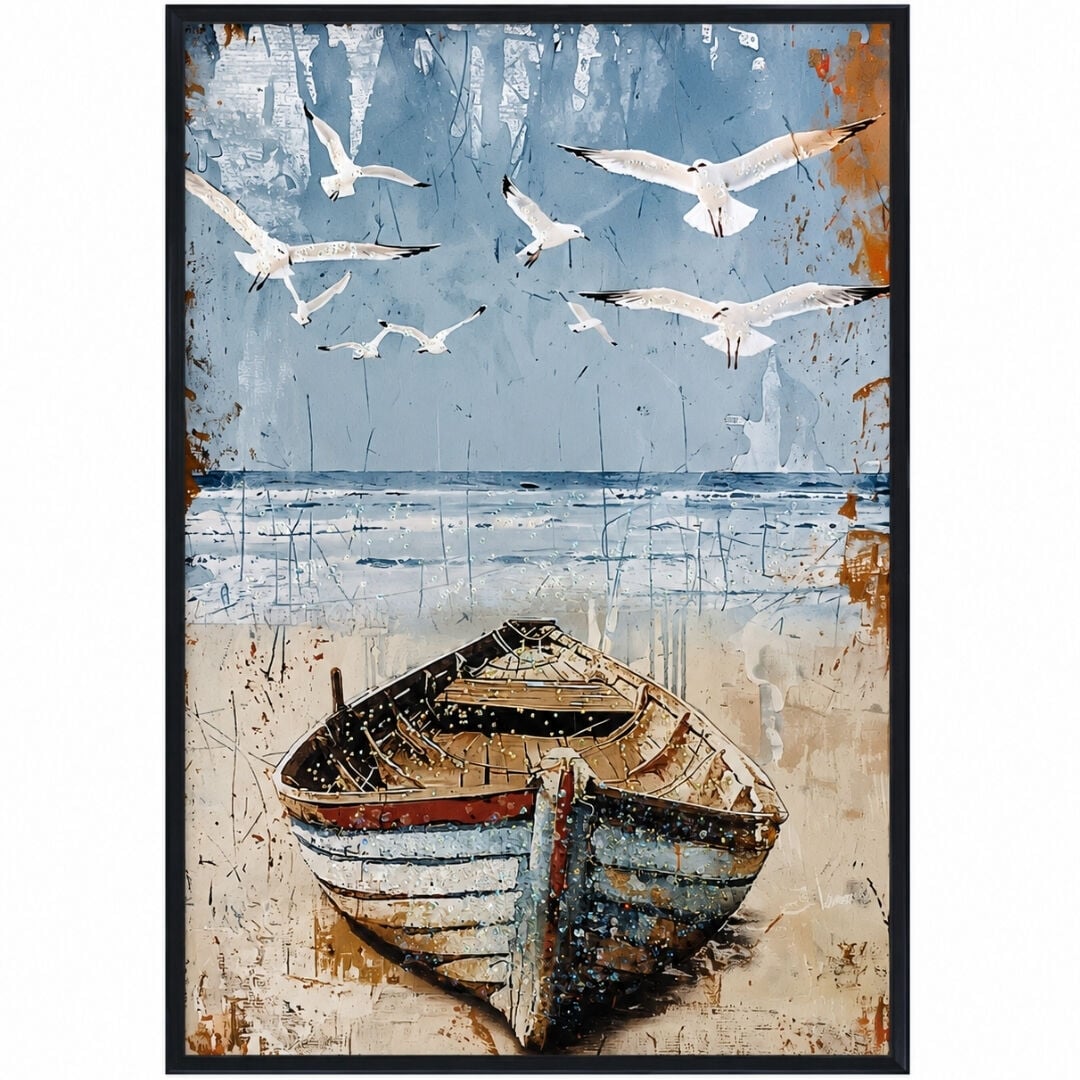 Epoksi Kayık Tablo 75x115cm