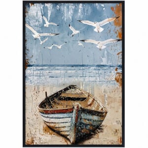 Epoksi Kayık Tablo 75x115cm