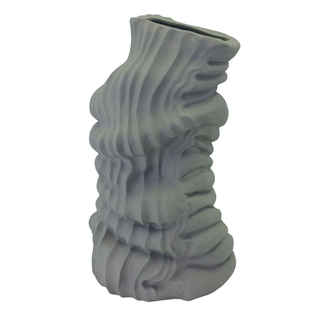 Büzgü Vazo 25x50cm Vizon